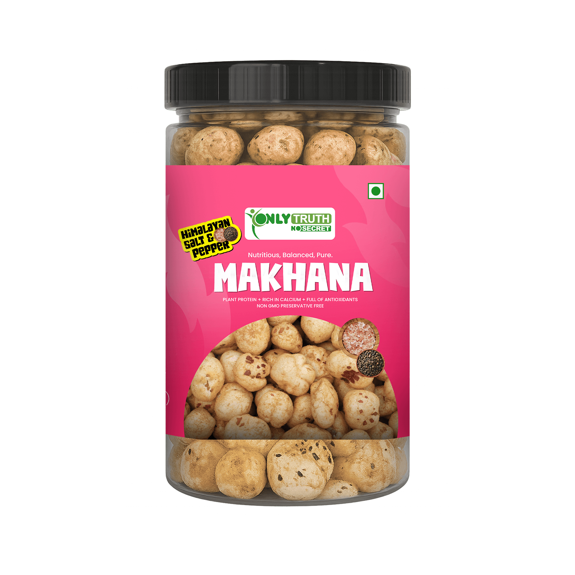 Only Truth Himalayan Salt & Black Pepper Roasted Makhana 60g Jar